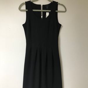J. Crew Pleated flare dress black 00 NWT